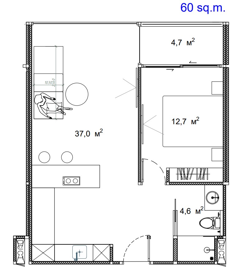 1 BR