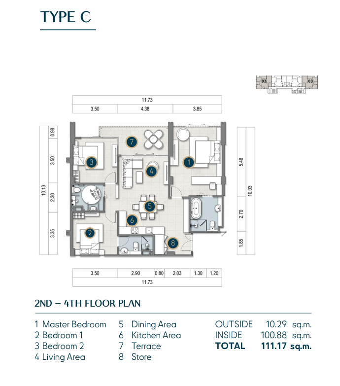 3 BR