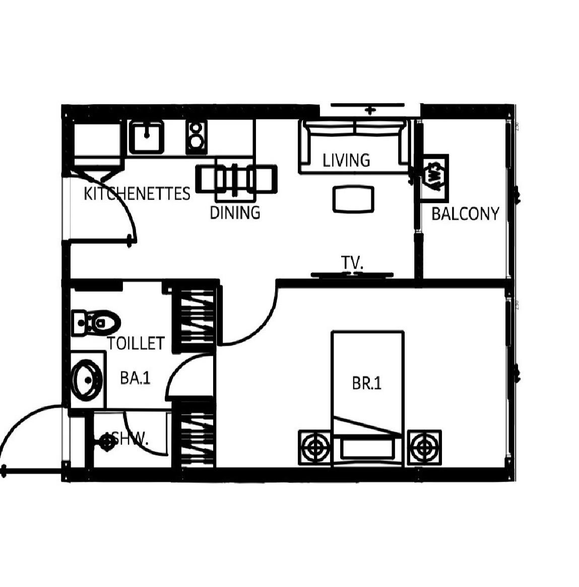 1 BR