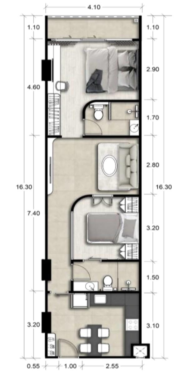 1 BR